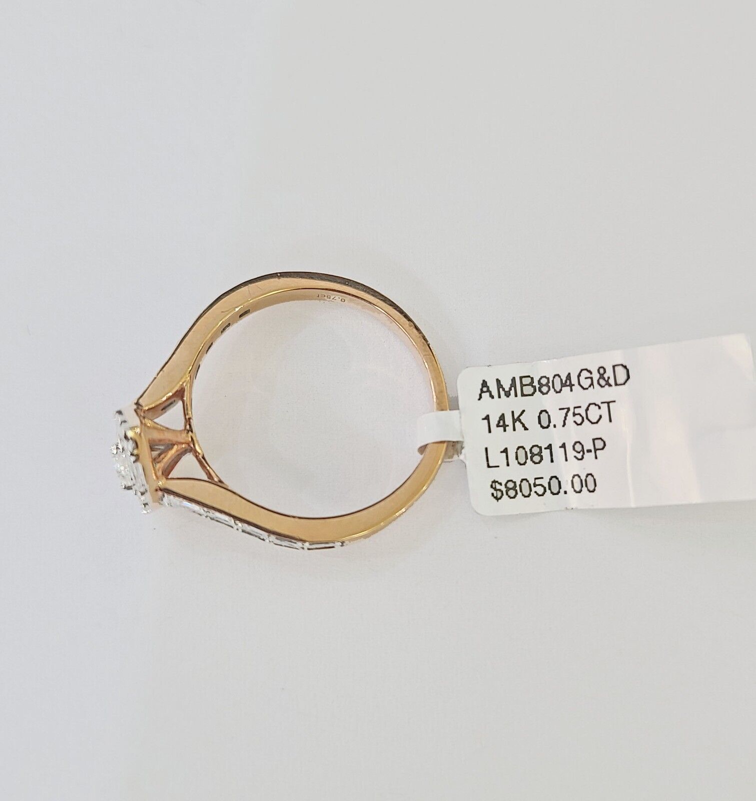 REAL 14k Rose Gold Diamond Ladies Ring Pear Shaped Women Engagement Wedding - GoldenlinQ